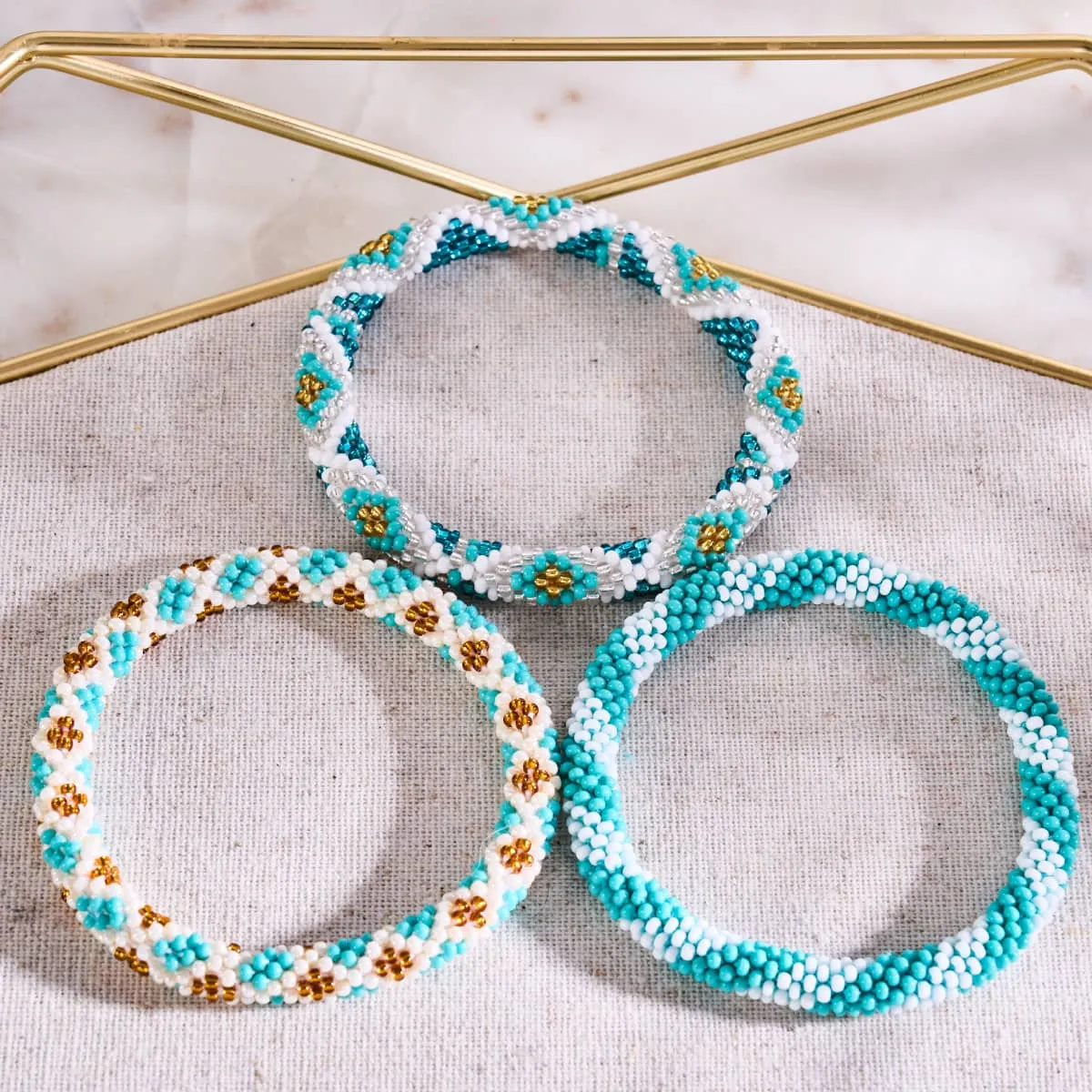 Oceanica | Himalayan Glass Bead Bracelet