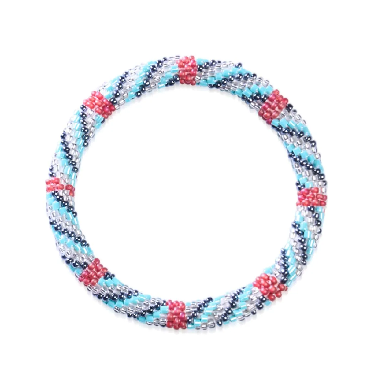 Offshore Breeze | Himalayan Glass Bead Bracelet