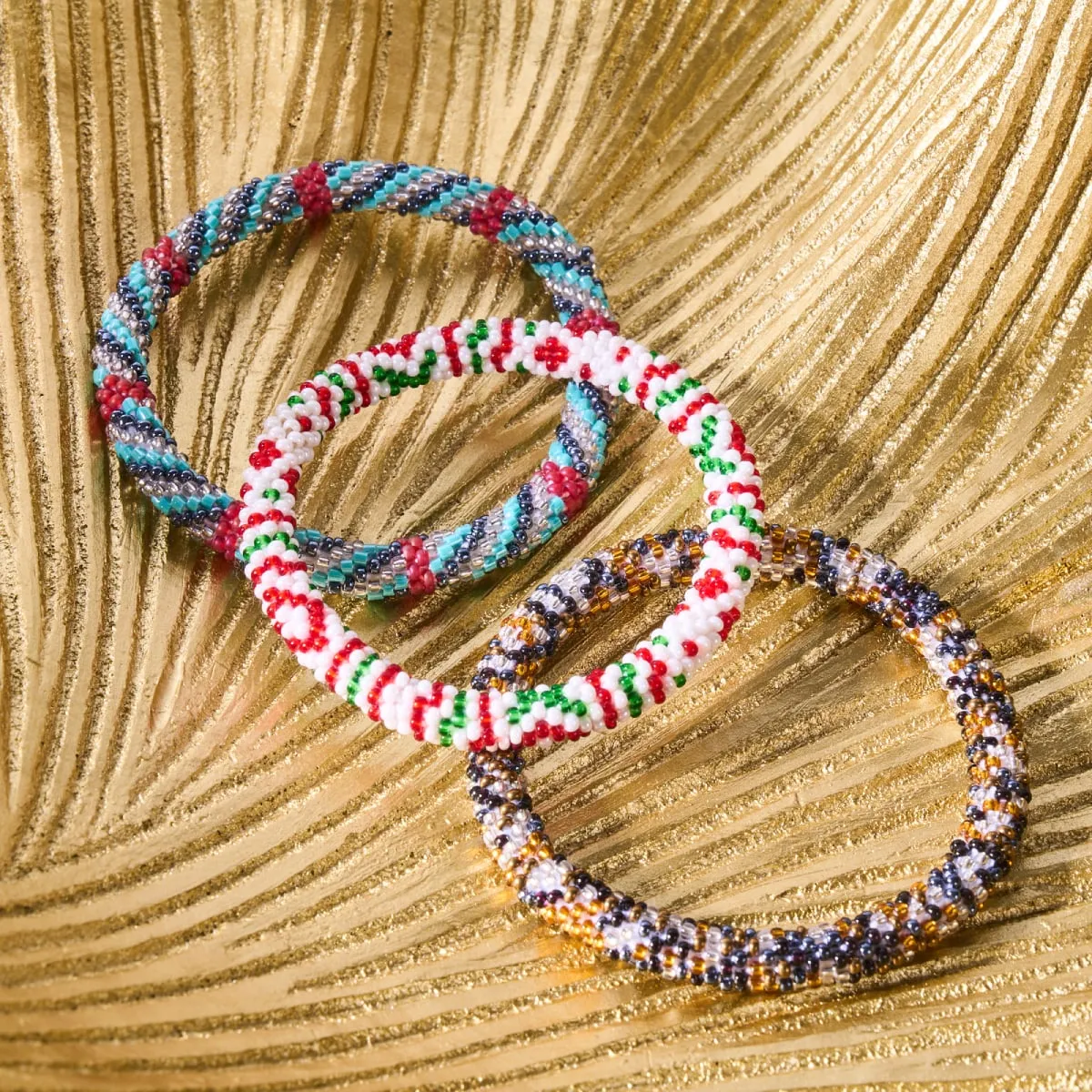 Offshore Breeze | Himalayan Glass Bead Bracelet