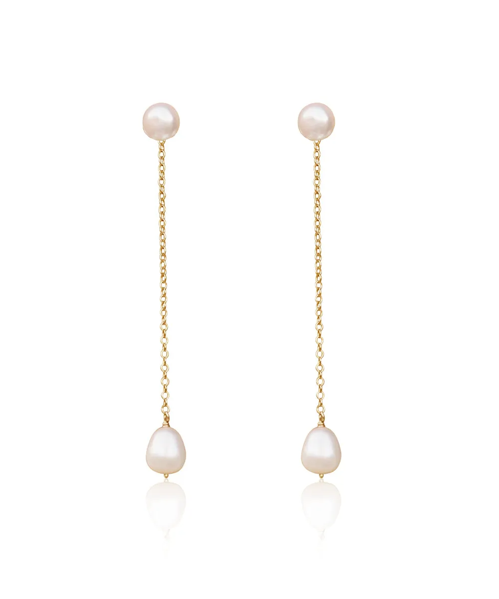 Olivia Pearl Earrings — Minimal