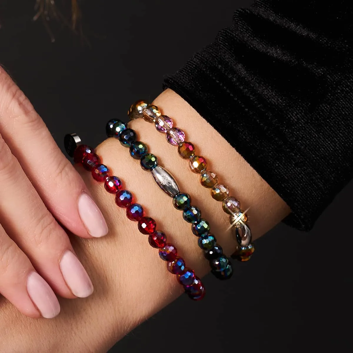 Onyx | Faceted Prisma Bracelet