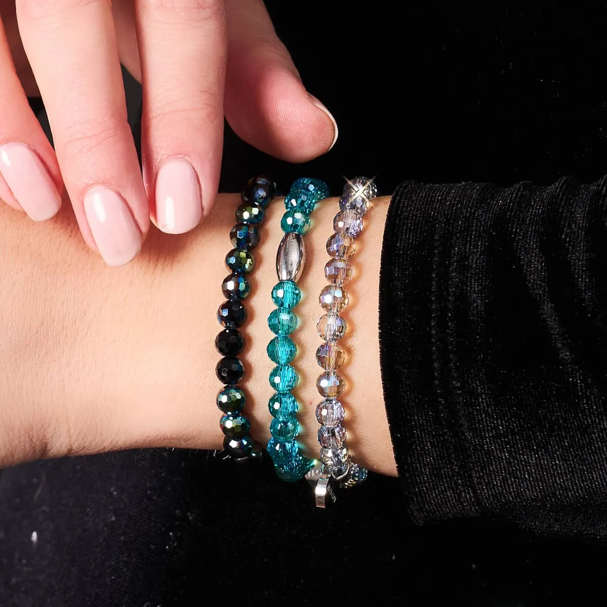 Onyx | Faceted Prisma Bracelet