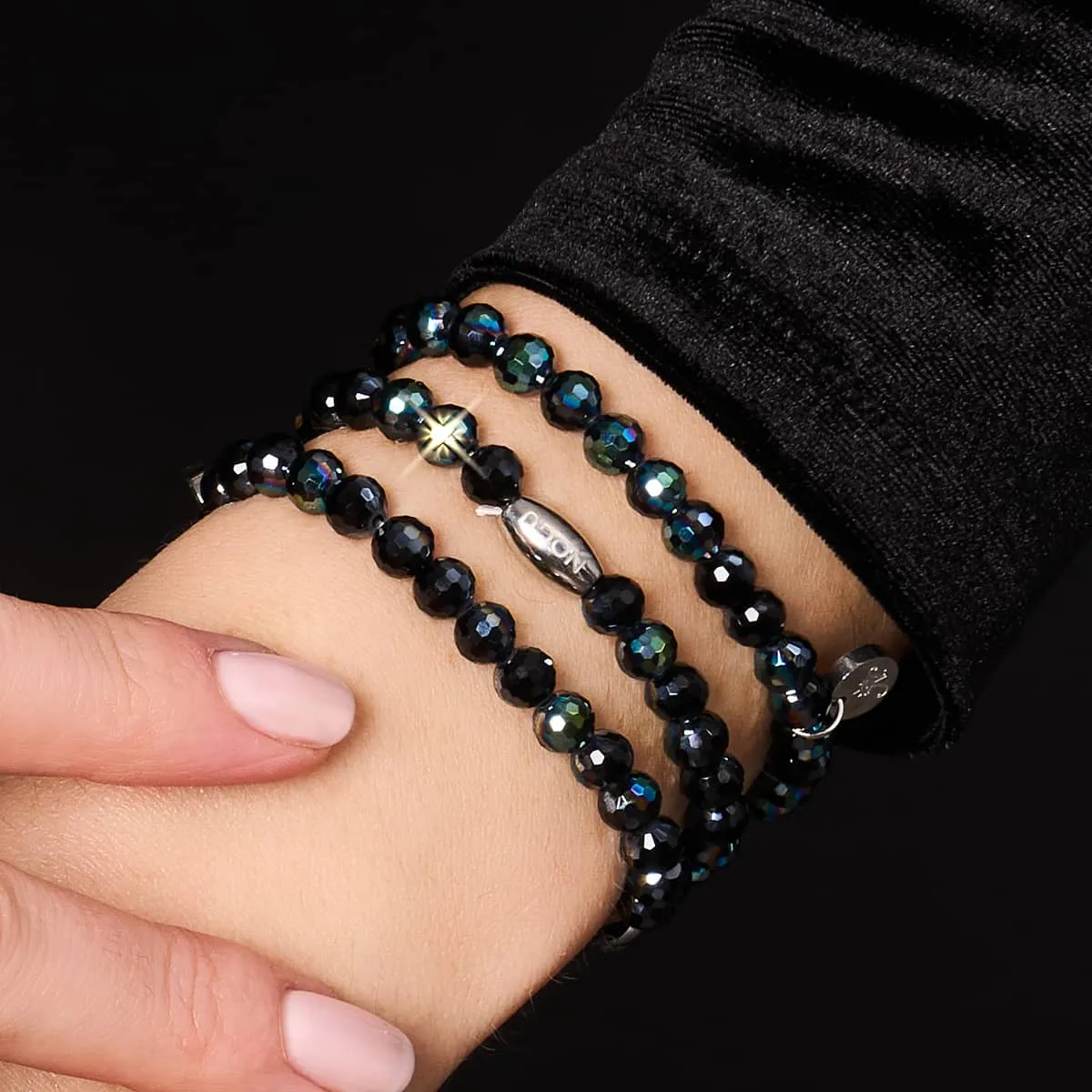 Onyx | Faceted Prisma Bracelet