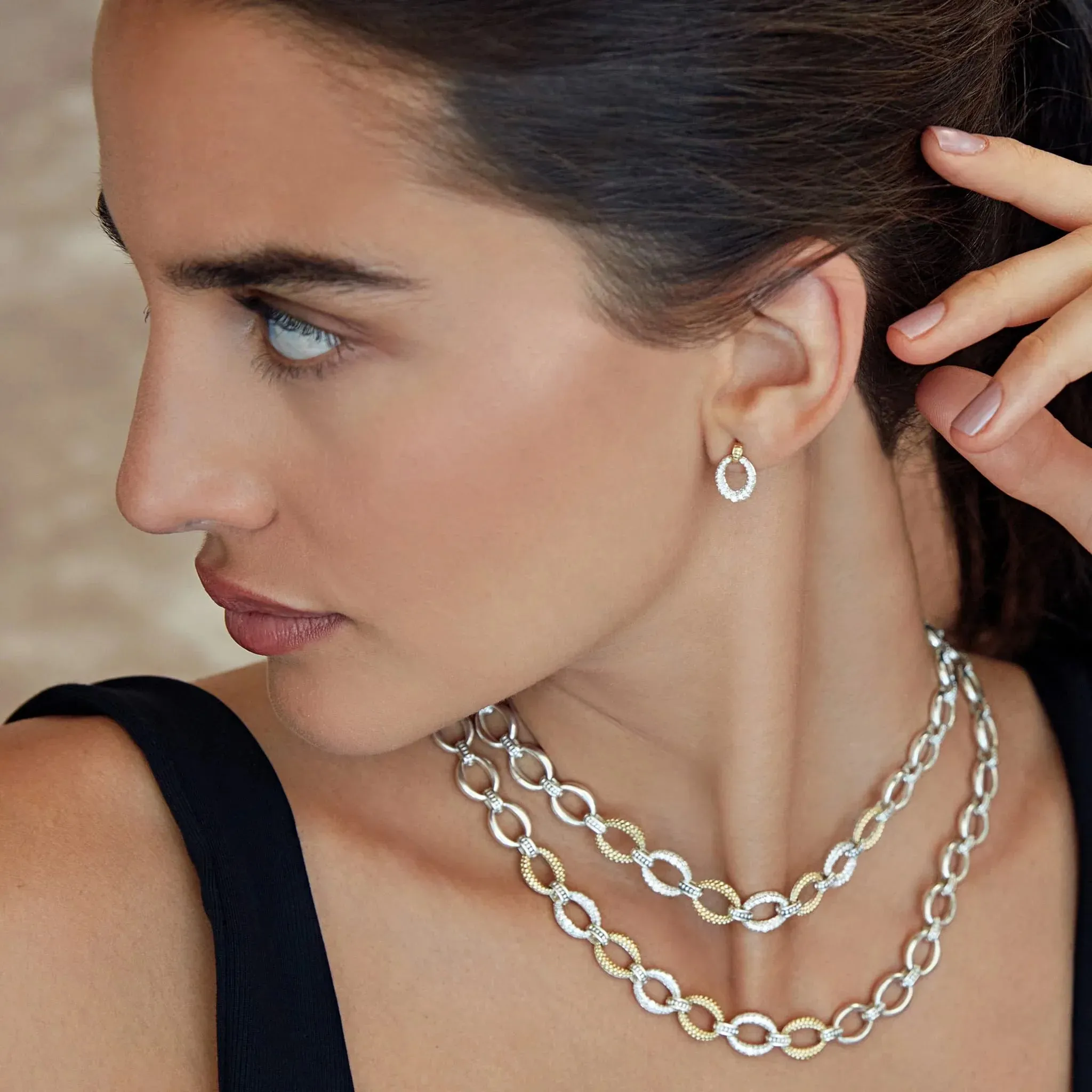 Oval Drop Diamond Earring
