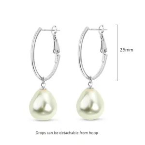 Oval Shape Drop Earrings