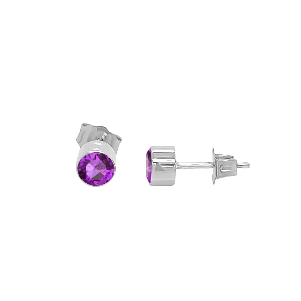 Oval Shape Gemstone & 0.04Ct Diamond Mismatched Earring Set in 14K Gold