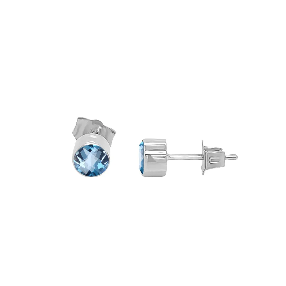 Oval Shape Gemstone & 0.04Ct Diamond Mismatched Earring Set in 14K Gold