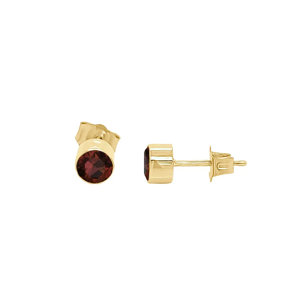 Oval Shape Gemstone & 0.04Ct Diamond Mismatched Earring Set in 14K Gold