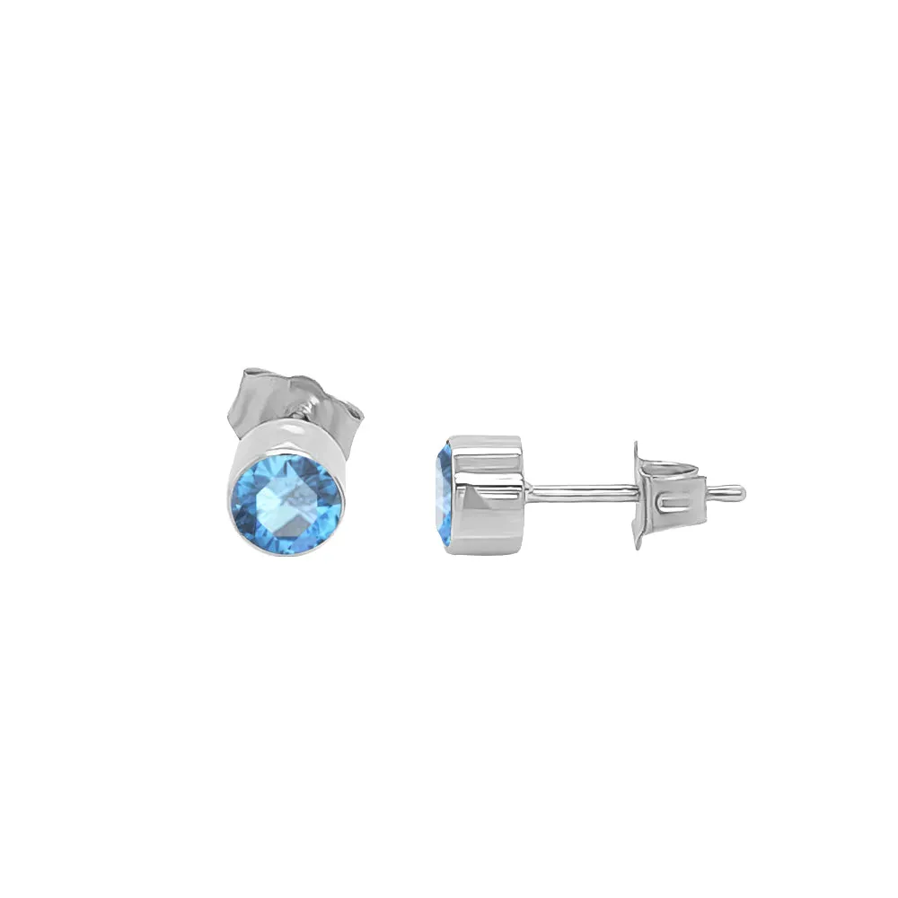 Oval Shape Gemstone & 0.04Ct Diamond Mismatched Earring Set in 14K Gold