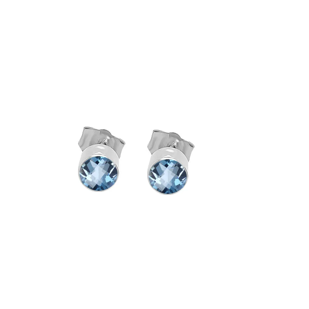 Oval Shape Gemstone & 0.04Ct Diamond Mismatched Earring Set in 14K Gold