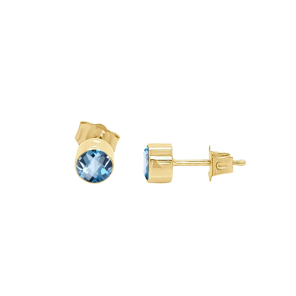 Oval Shape Gemstone & 0.04Ct Diamond Mismatched Earring Set in 14K Gold