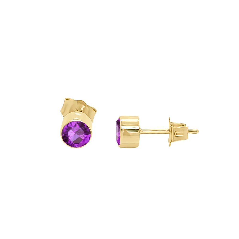 Oval Shape Gemstone & 0.04Ct Diamond Mismatched Earring Set in 14K Gold
