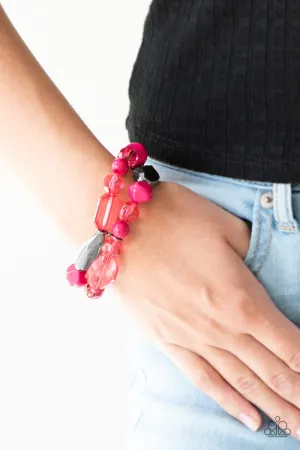 Paparazzi Rockin Rock Candy - Pink Stretch Bracelets