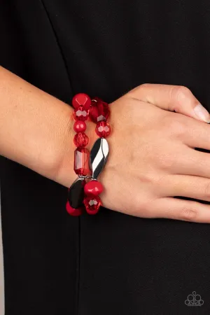 Paparazzi Rockin Rock Candy - Red Bracelet