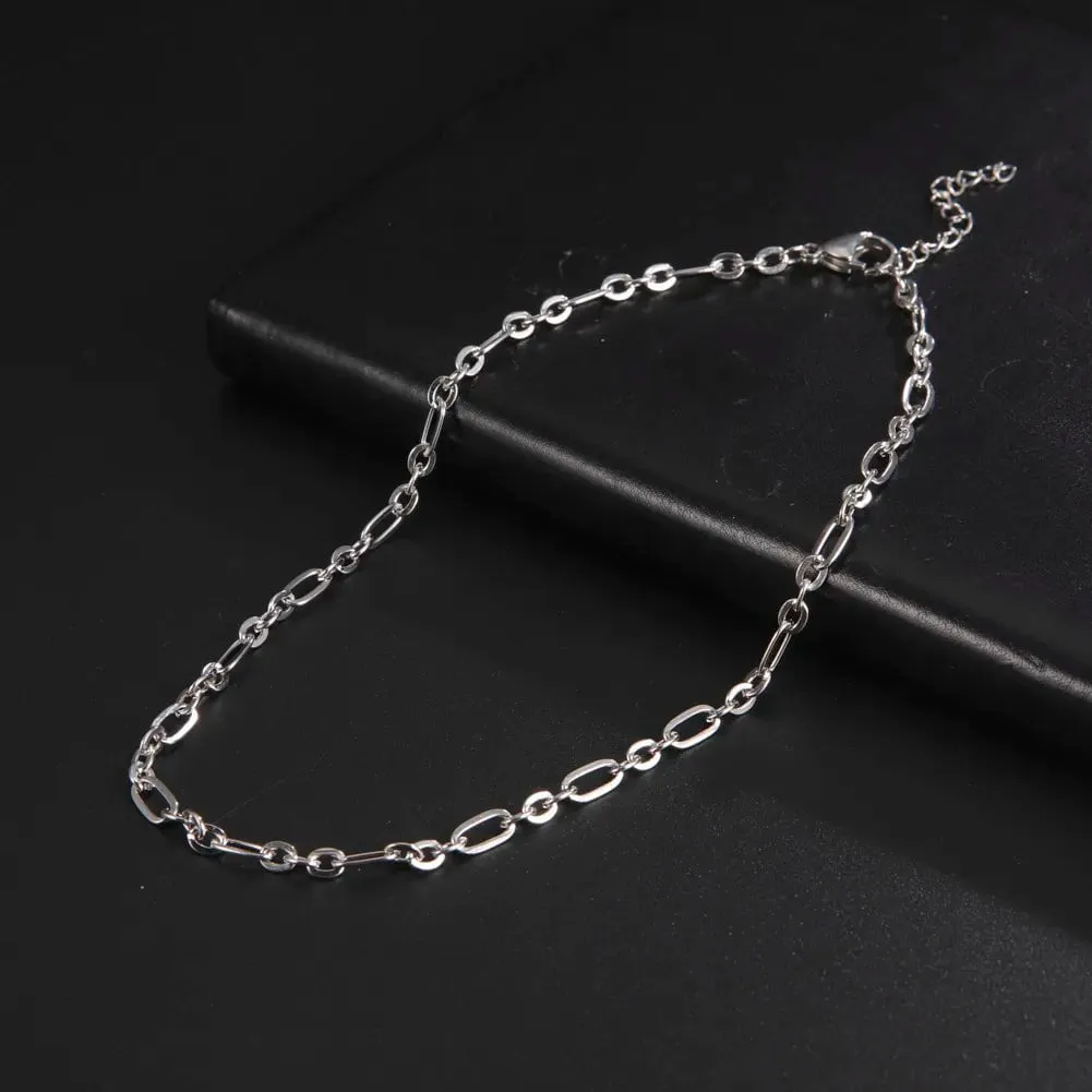 Paperclip Chain Stainless Steel Choker Necklaces For Men