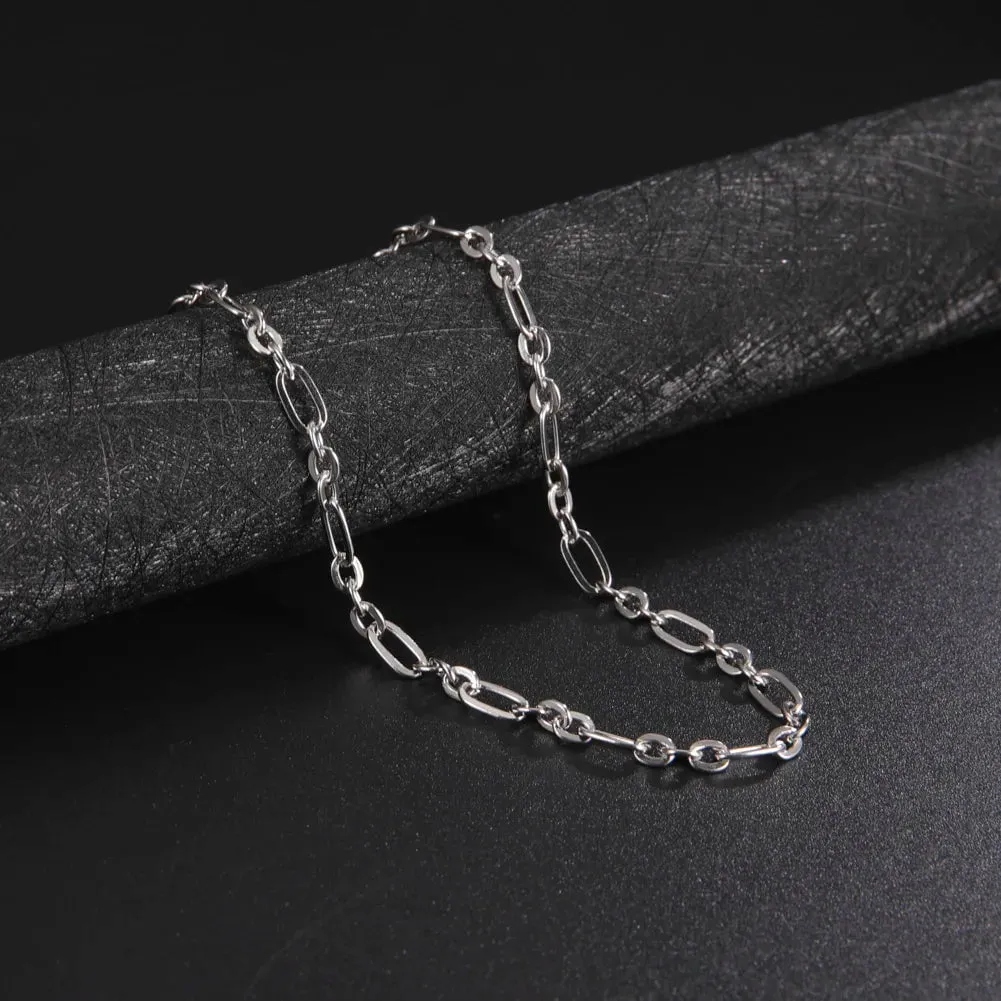 Paperclip Chain Stainless Steel Choker Necklaces For Men