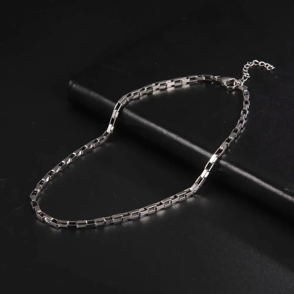 Paperclip Chain Stainless Steel Choker Necklaces For Men