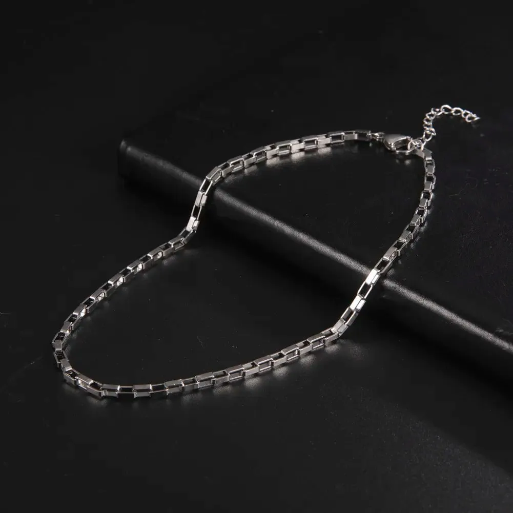 Paperclip Chain Stainless Steel Choker Necklaces For Men