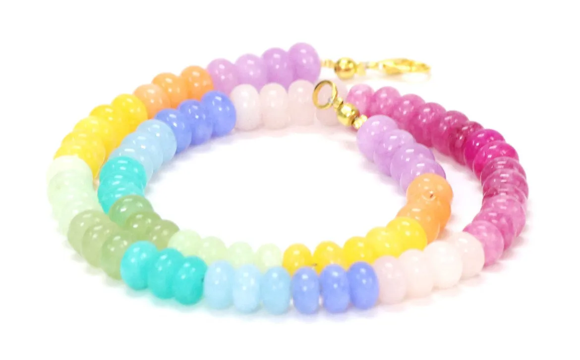 Pastel rainbow candy necklace