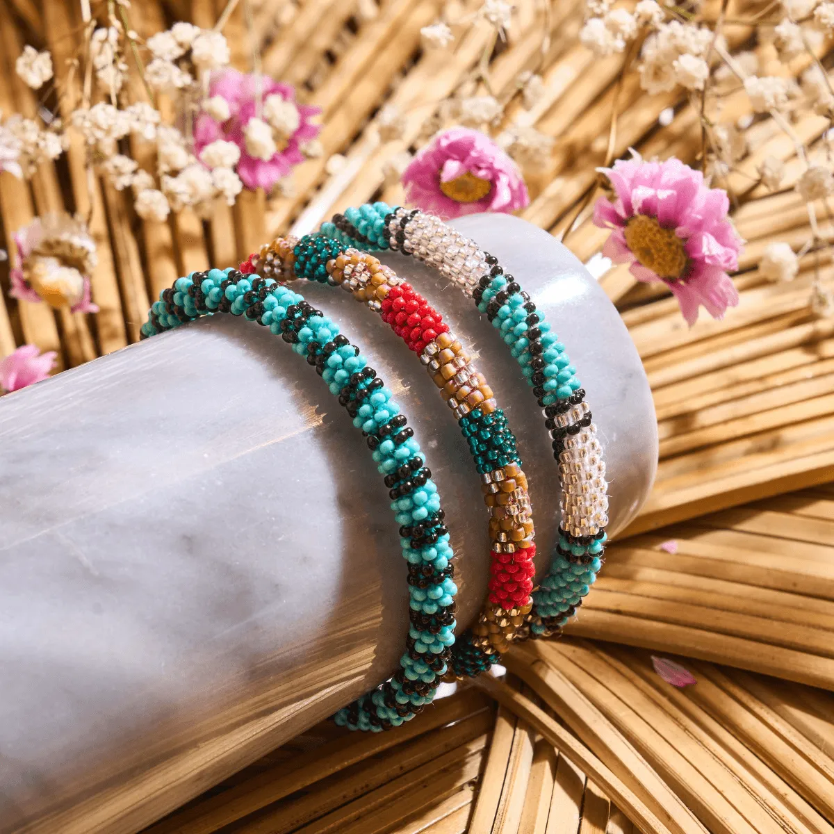 Path To Life | Himalayan Glass Bead Bracelet