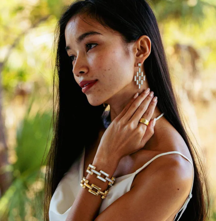 Pathway Post Drop Earrings - MOP