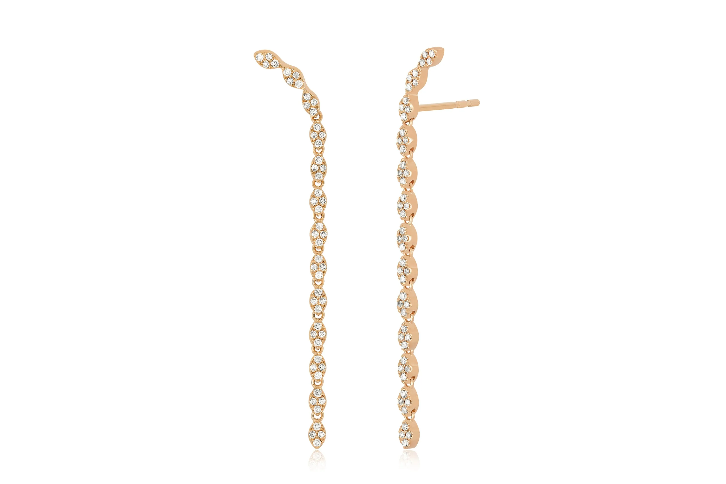 Pavé Diamond Marquise Waterfall Earrings