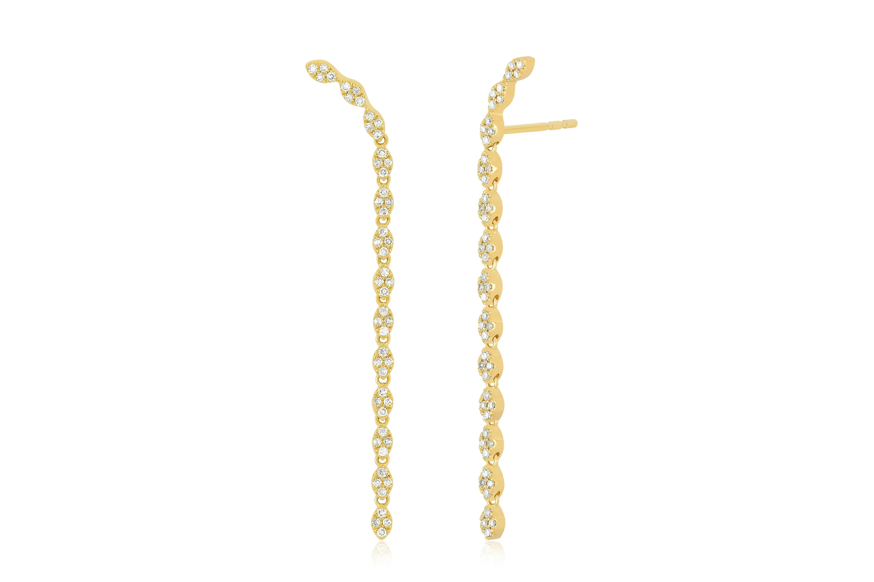 Pavé Diamond Marquise Waterfall Earrings