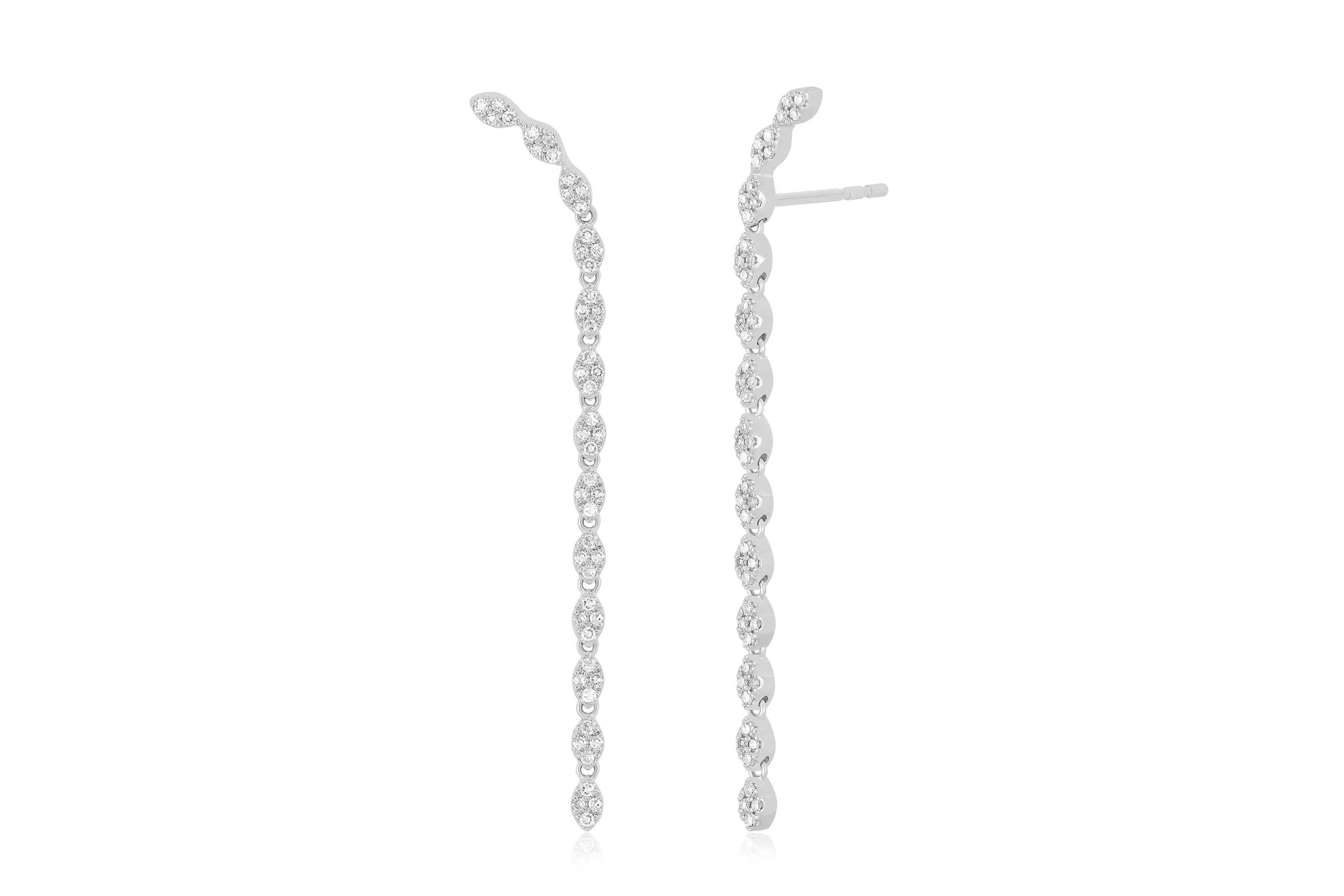 Pavé Diamond Marquise Waterfall Earrings