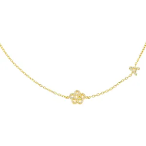 Pavé Rose Initial Choker
