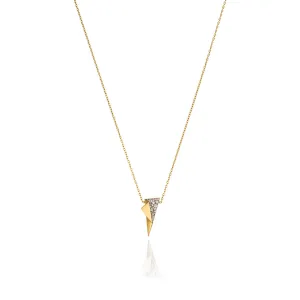 Pavéd Folded Plane motif pendant