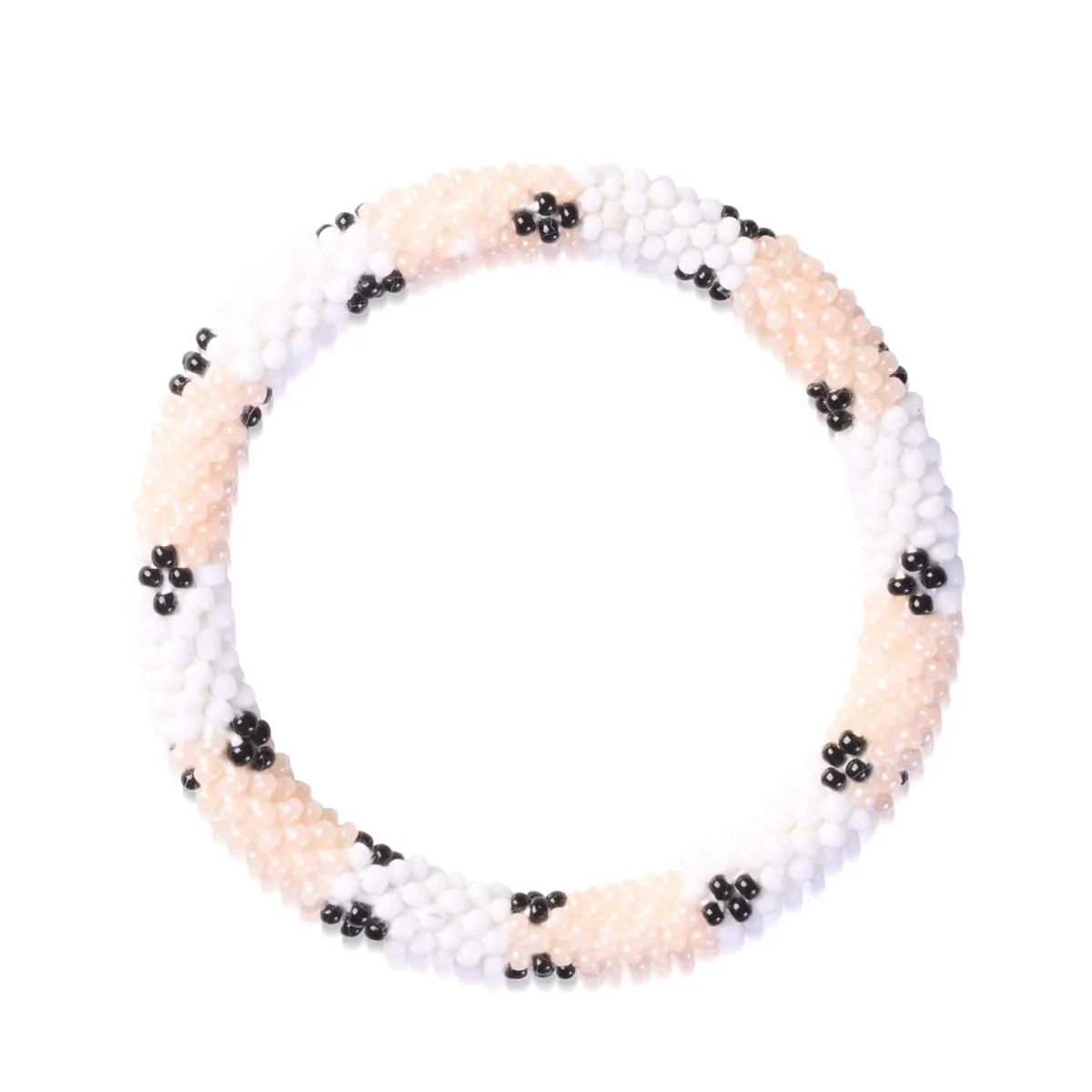 Peach Anemone | Himalayan Glass Bead Bracelet