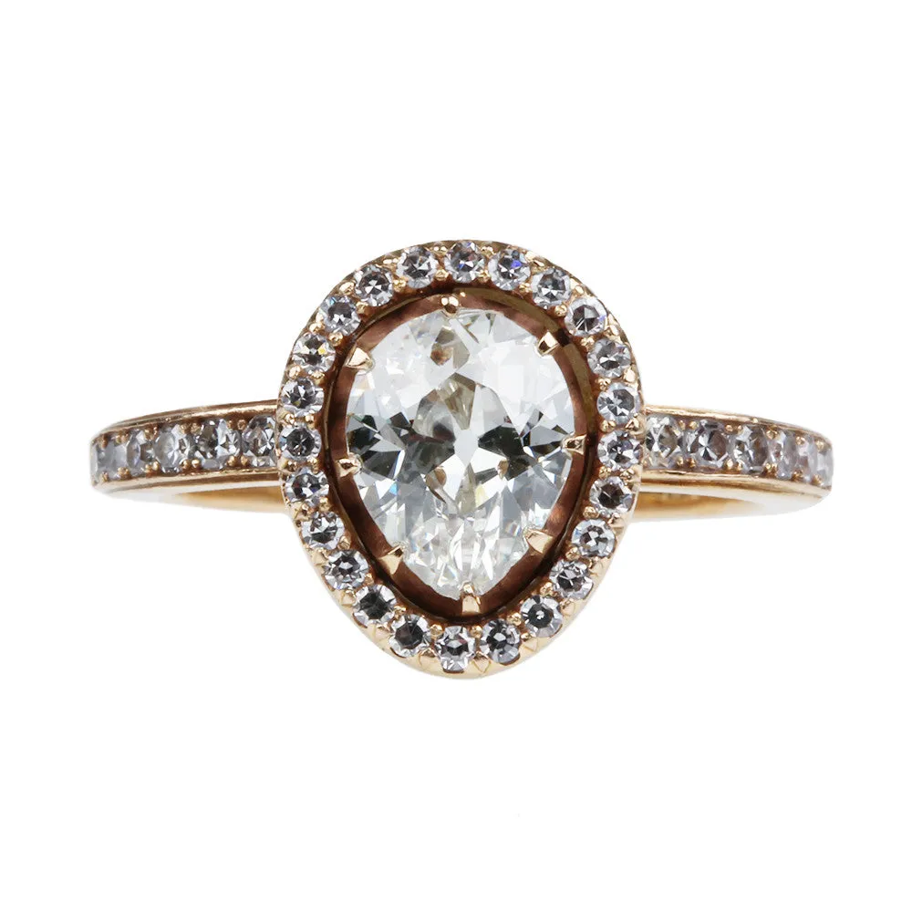 Pear Shaped Diamond Cluster Ring