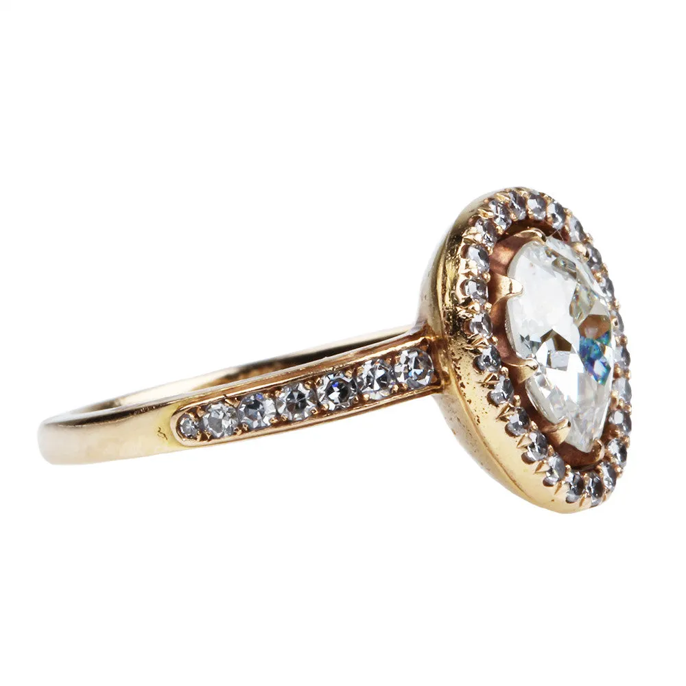 Pear Shaped Diamond Cluster Ring