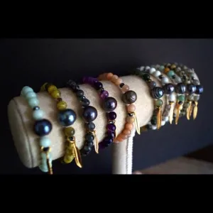 Pearl & Gemstone Stretch Braclete