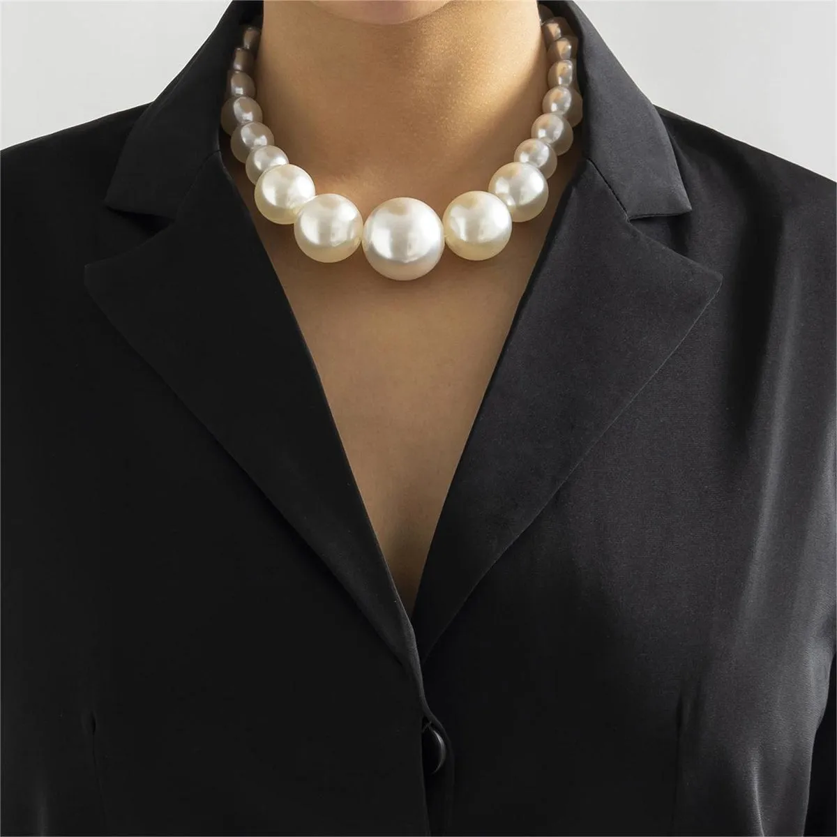 Pearl & Silver-Plated Graduated Choker