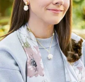 Pearl Cluster Paperclip Necklace