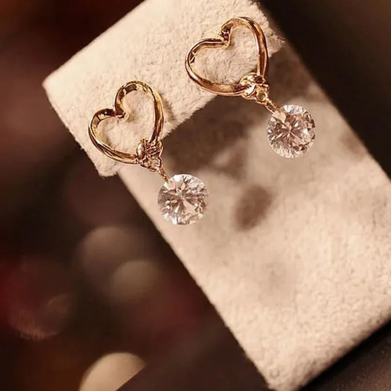 Pearl  Crystal Drop Earrings