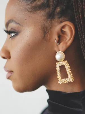 Pearl Drop Earrings - Gold