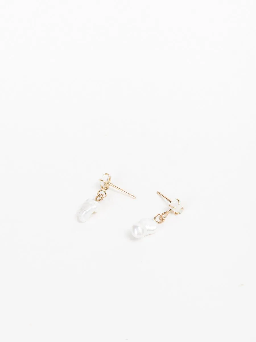 pearl drop earrings