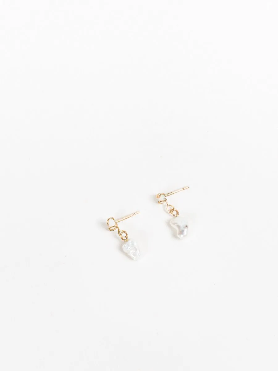 pearl drop earrings