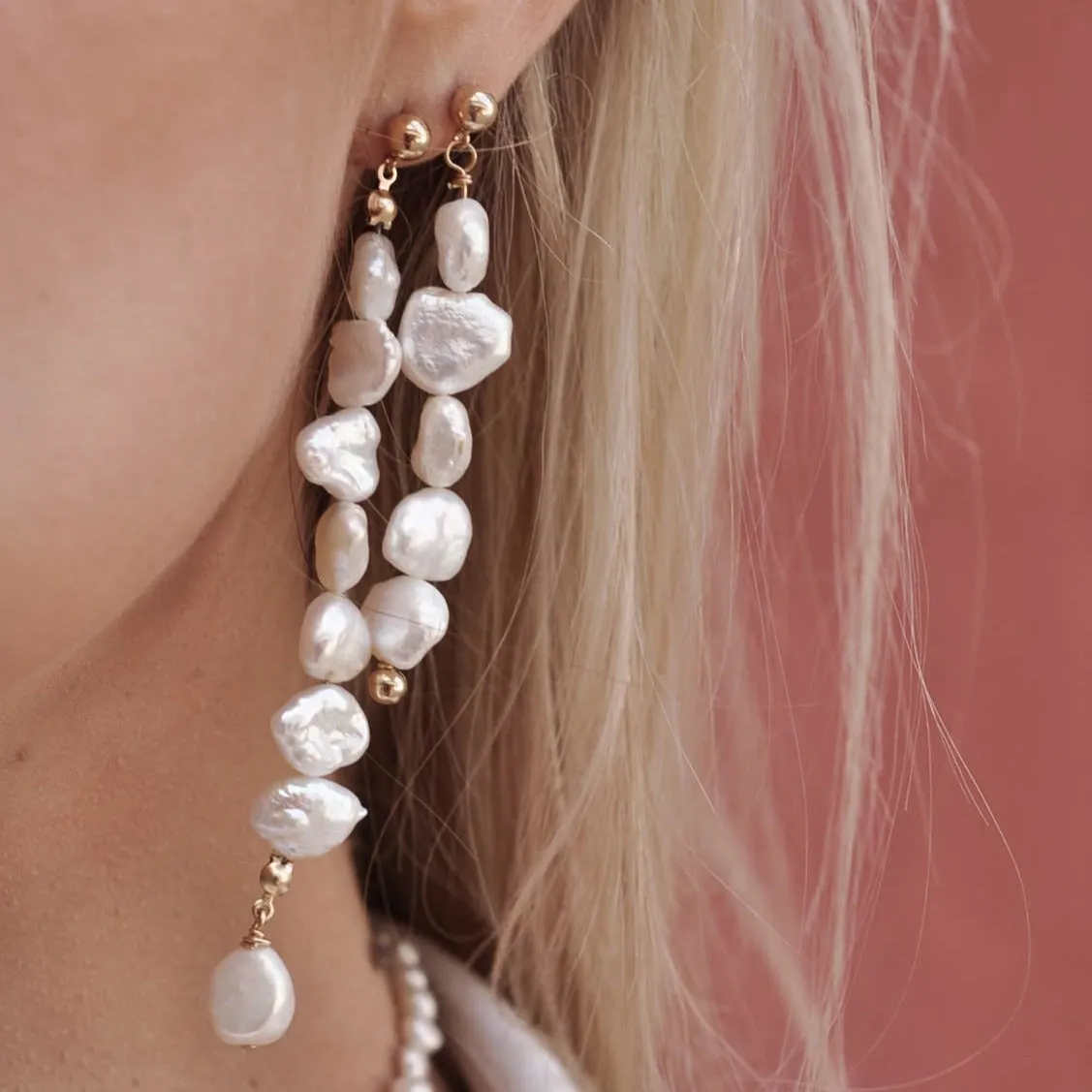 Pearl Drop Niagara Earrings