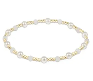 Pearl Sincerity Pattern 4mm Bead Bracelet Moonstone