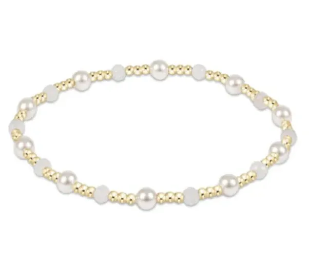 Pearl Sincerity Pattern 4mm Bead Bracelet Moonstone