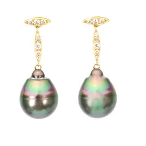 Pearl T Drop Earrings