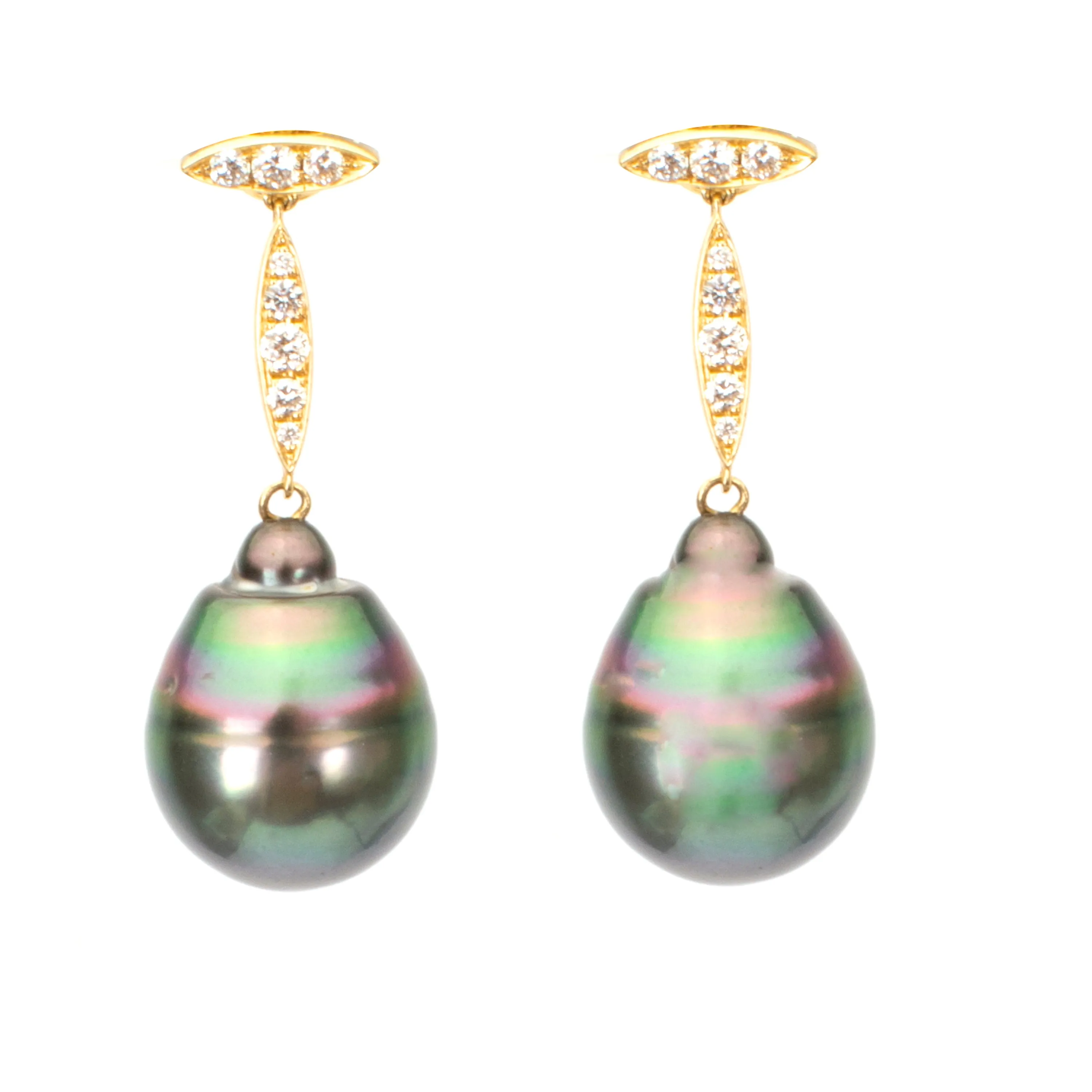 Pearl T Drop Earrings