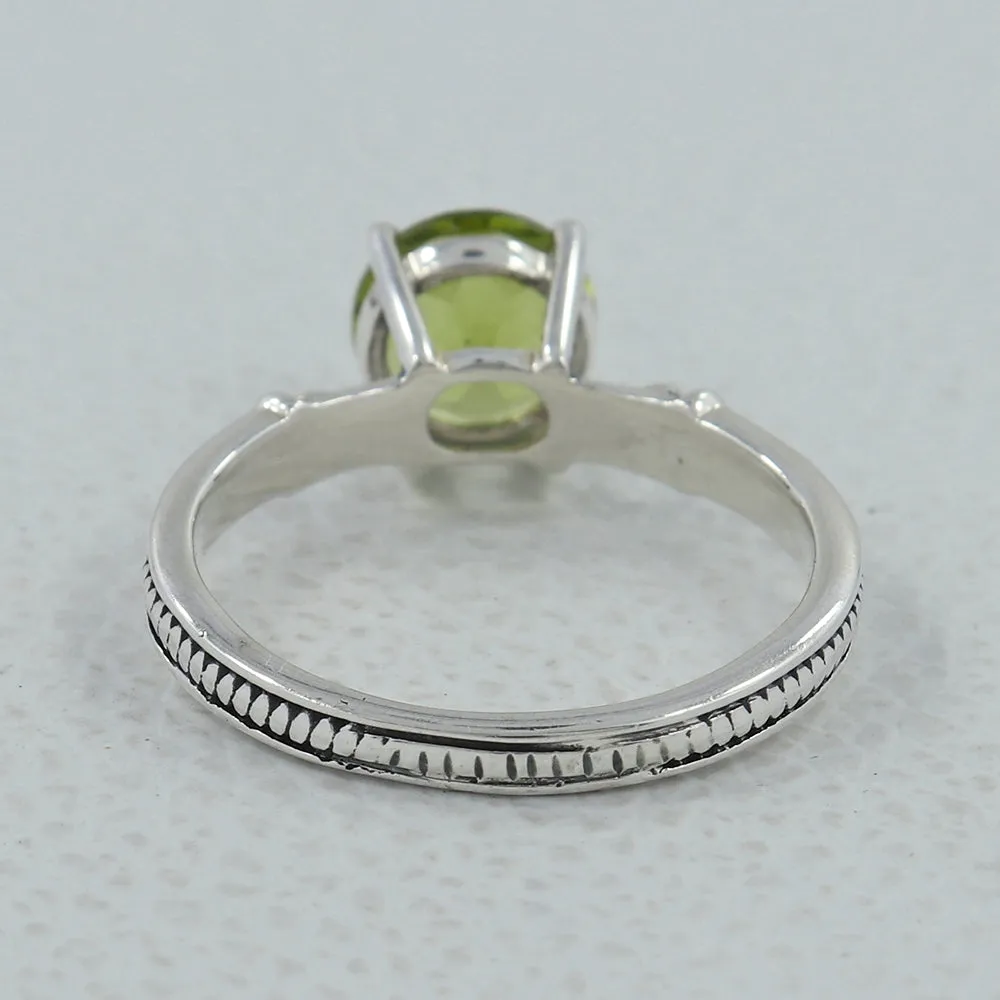 Peridot Ring - August Birthstone Silver Jewelry