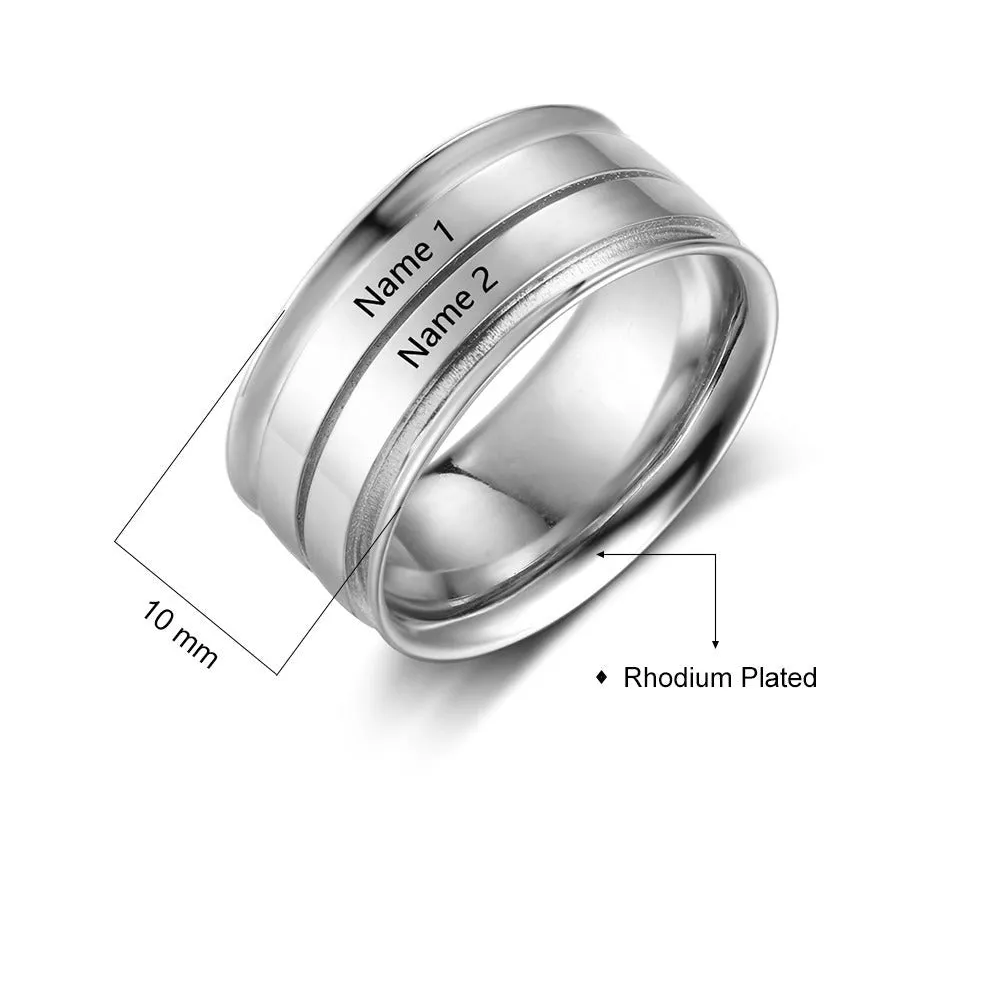 Personalized Custom 2 Names Rings for Women