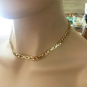 Personalized Name Choker Necklace - up to 4 names