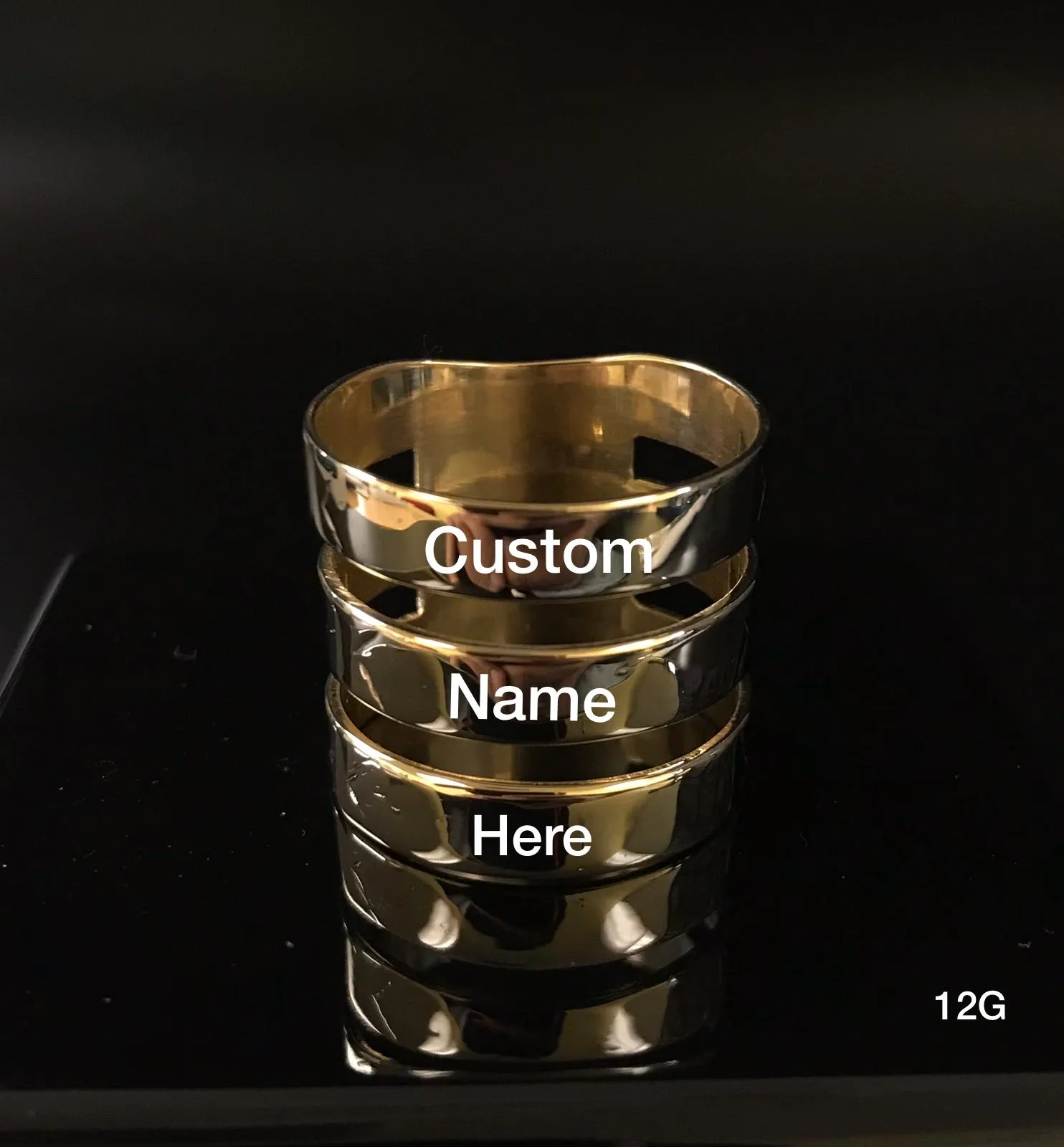 Personalized name ring 10k solid gold