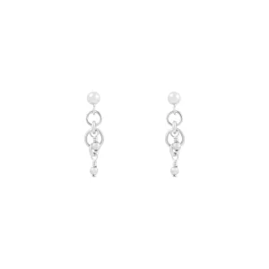 Peta Beaded Earrings - Sterling Silver